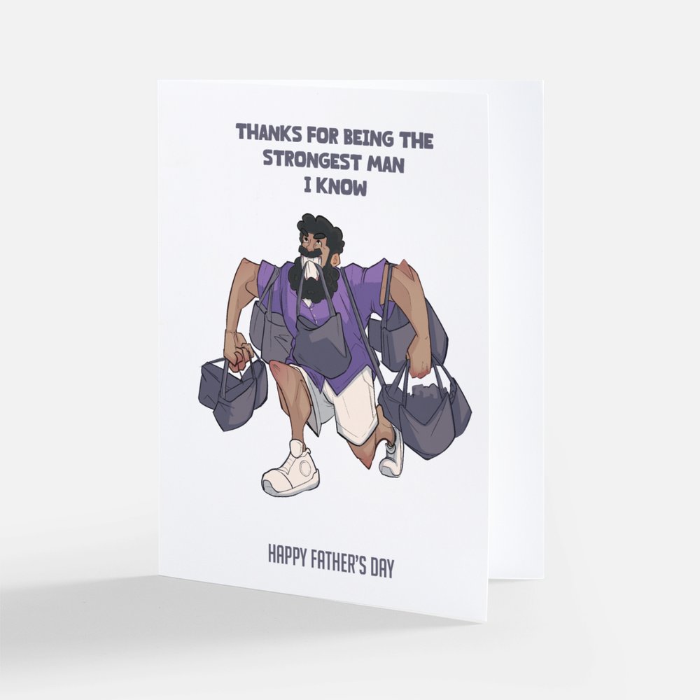 Father's Day Greeting Card - Strong Dad