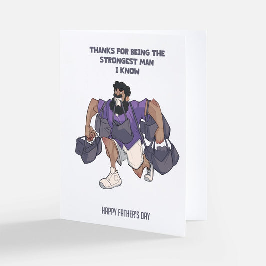 Father's Day Greeting Card - Strong Dad